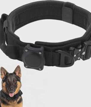 Tactische AirTag Hondenhalsband - Waterdicht, Duurzaam & Verstelbaar voor Middelgrote tot Grote Honden