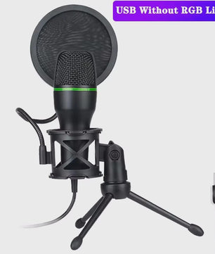 Professionele USB Condensator Microfoon voor PC, Laptop, Gaming, Streaming & Podcast - Met RGB Verlichting