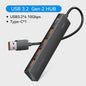 Vention 4-Poorts USB 3.2 Gen 2 Hub (10Gbps) - Compacte Adapter voor Laptop & PC