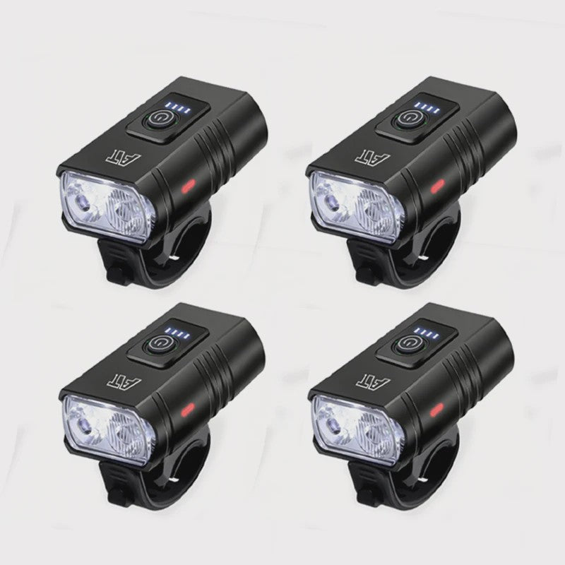 Oplaadbare Fietsverlichting LED Voorlamp Type-C, Waterdicht & 6 Modi