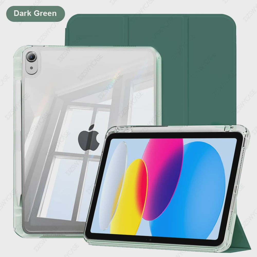 Transparante iPad Hoes met Potloodhouder & Stand - Geschikt voor iPad Air, Pro, Mini, 10.2, 9.7 inch