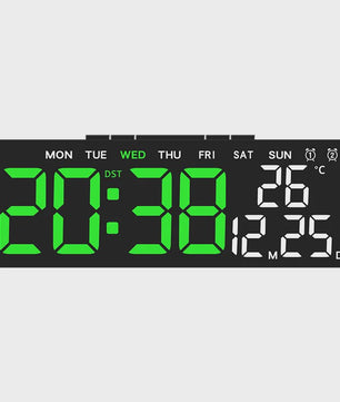 Moderne LED Digitale Wekker met USB, Temperatuur, Datum & Dual Alarm - Automatisch Dimbaar