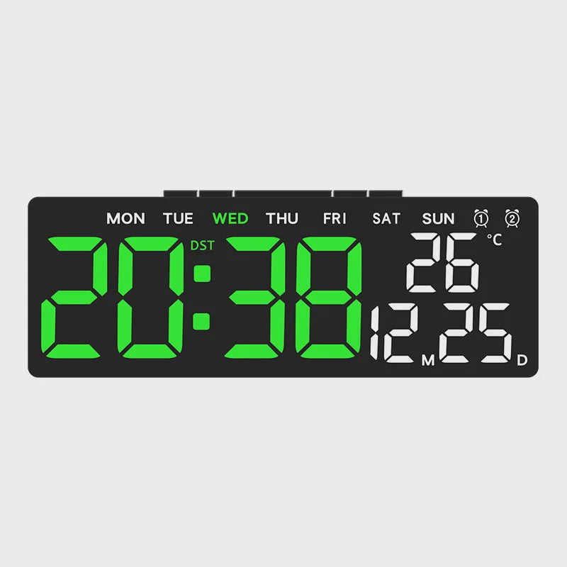 Moderne LED Digitale Wekker met USB, Temperatuur, Datum & Dual Alarm - Automatisch Dimbaar