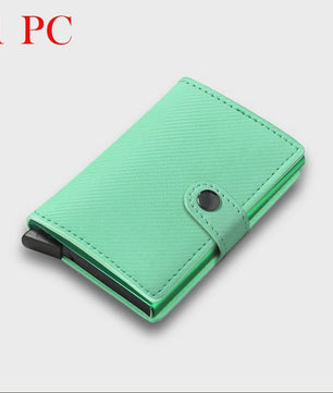 Minimalistische RFID-blokkerende Cardholder met Automatische Pop-Up | PU Leer