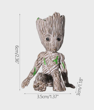 Groot Plantenpot & Decoratief Figuur - Leuke Woondecoratie