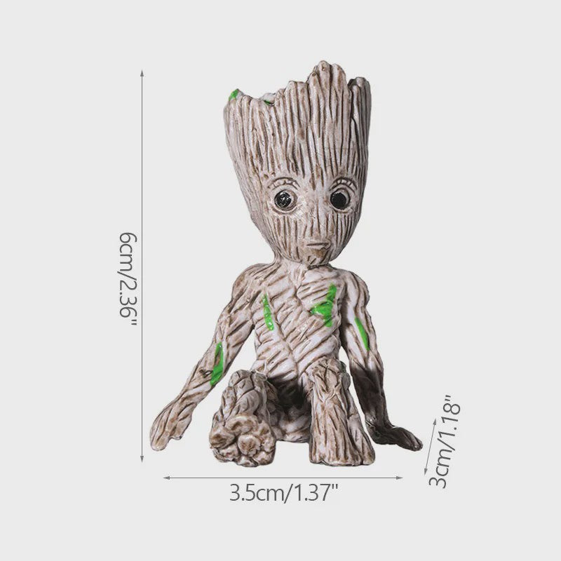 Groot Plantenpot & Decoratief Figuur - Leuke Woondecoratie