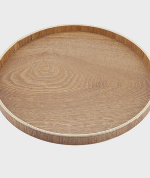 Houten Serveerschaal Rond - Stijlvol voor Thee, Fruit, Snacks & Decoratie