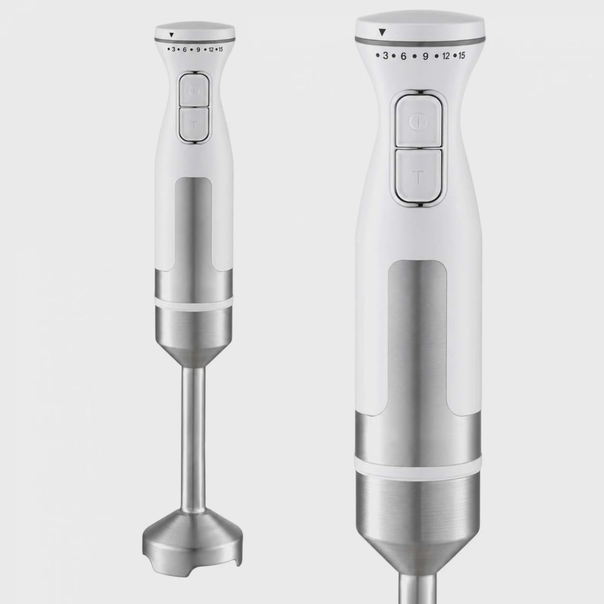 Krachtige 1000W Handmixer met 15 Snelheden, Turbo & RVS Steel - Perfect voor Soepen, Sauzen en Smoothies. Ergonomisch & 95cm Snoer.