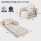 Opvouwbare Corduroy Sofa Bed met Geheugen Spons - Multifunctioneel en Comfortabel