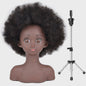 Professionele Pruikenkop met Afro Haar - Trainingshoofd voor Haarstylisten en Vlechters