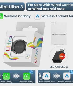 CarlinKit 5.0 Mini Ultra Draadloze Adapter voor Android Auto & CarPlay