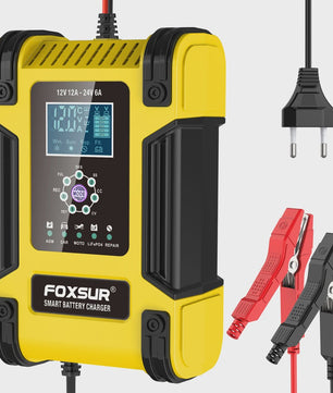 Volautomatische Auto Acculader 12V 12A met Digitaal Display & Puls Onderhoud
