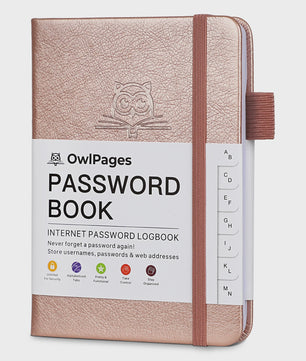 Wachtwoordenboek met Alfabetische Tabs - Hardcover Logboek & Adresorganizer