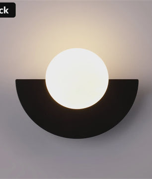Moderne Wandlamp met Bolvormige Lampenkap - LED Verlichting voor Slaapkamer & Corridor