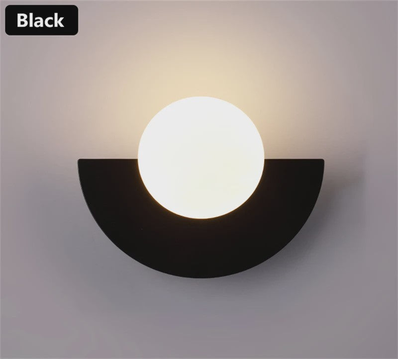Moderne Wandlamp met Bolvormige Lampenkap - LED Verlichting voor Slaapkamer & Corridor
