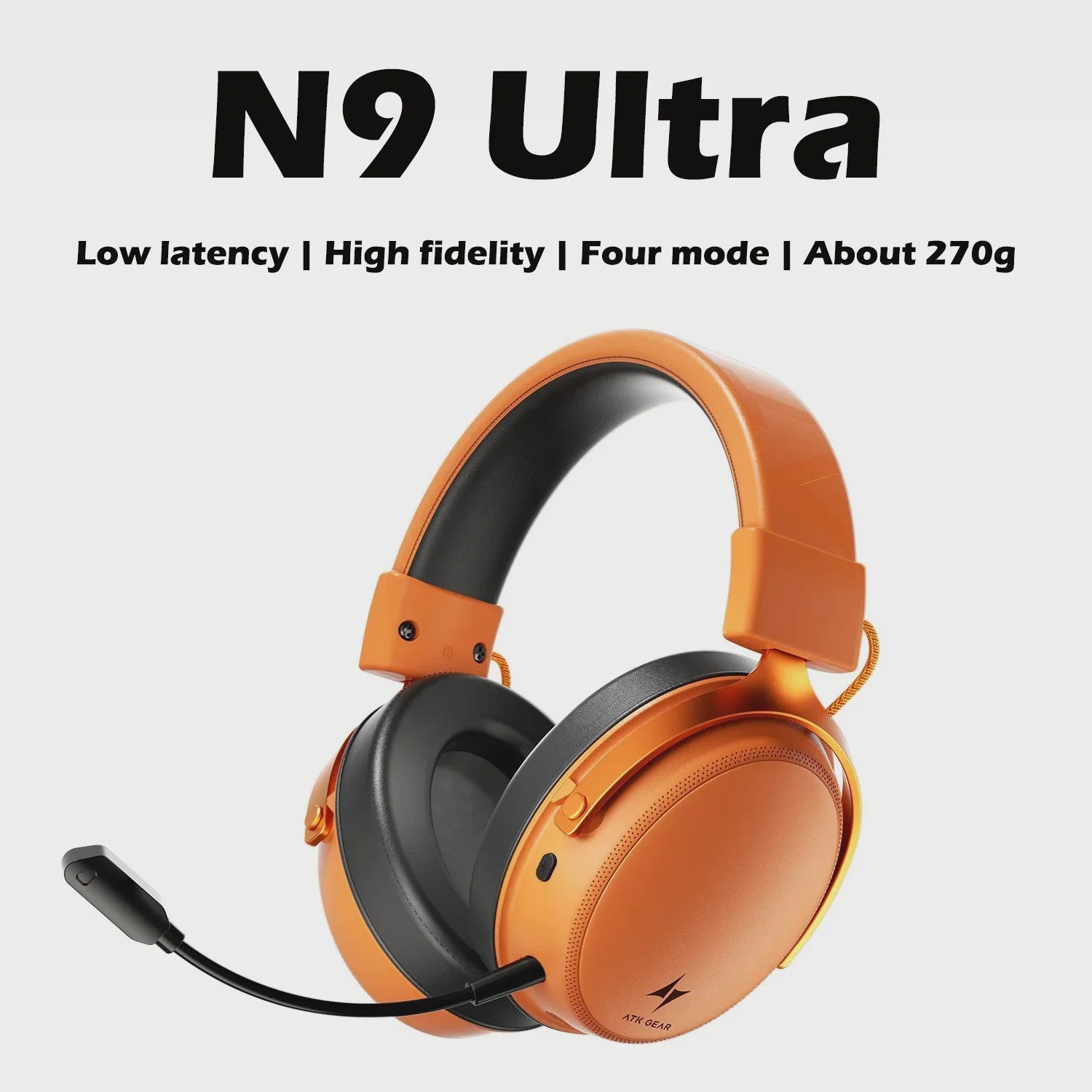 ATK N9 Pro/Ultra Gaming Headset: Draadloze E-sports Koptelefoon met Microfoon, Lage Latentie & Noise Reduction