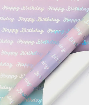 Feestelijk Regenboog Cadeaupapier met Sterren & Stippen - 43x300cm