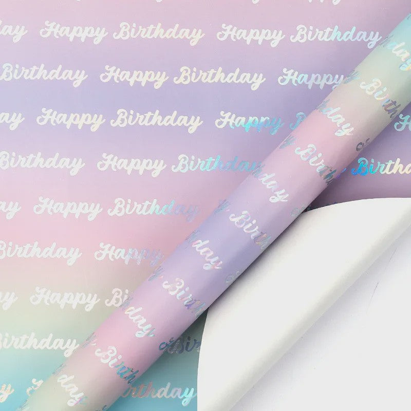 Feestelijk Regenboog Cadeaupapier met Sterren & Stippen - 43x300cm