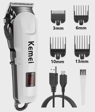 Kemei KM-809A Professionele Draadloze Baardtrimmer & Haarknipper voor Heren