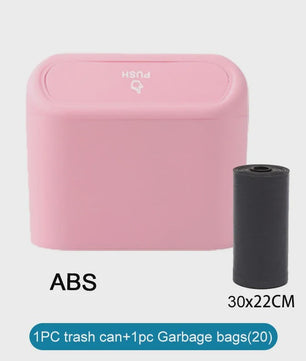 Compacte Auto Afvalbak met Deksel en 60 Afvalzakken - Lekvrij & Handig