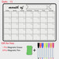 Magnetisch Whiteboard Kalender A3: Maandelijkse & Wekelijkse Planner, Krasvrij & Uitwisbaar voor Koelkast