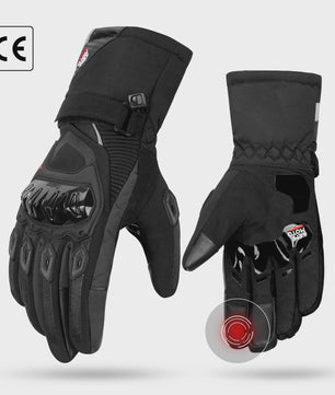 KEMiMOTO Winter Motorhandschoenen Zwart - Waterdicht, Winddicht & Touchscreen
