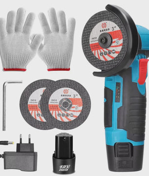 12V Snoerloze Haakse Slijper Kit - Compacte Mini Polijst- en Snijmachine voor Doe-het-zelf
