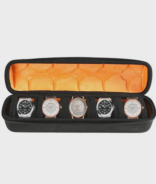 Luxe Horloge Reiskoffer - Harde Rol Organizer met Rode Voering voor 1, 2, 3, 5, 6 of 10 Horloges