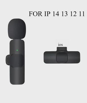 Draadloze Lavalier Microfoon voor iPhone, Android & Laptop - Helder Geluid & Ruime Ontvangst