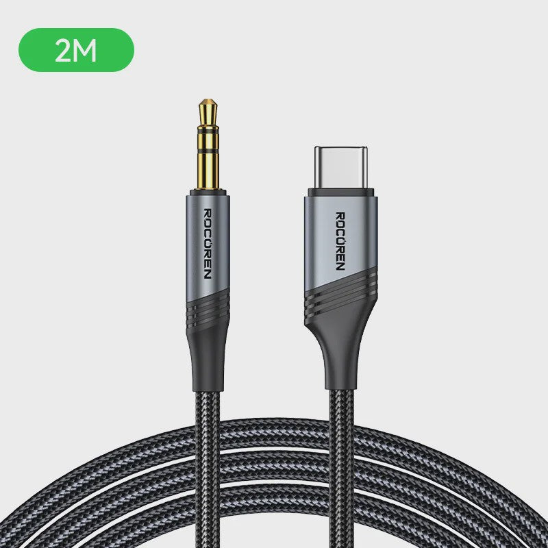 USB-C naar 3.5mm AUX Audiokabel - Hi-Fi Geluid voor Telefoon, Laptop & Auto