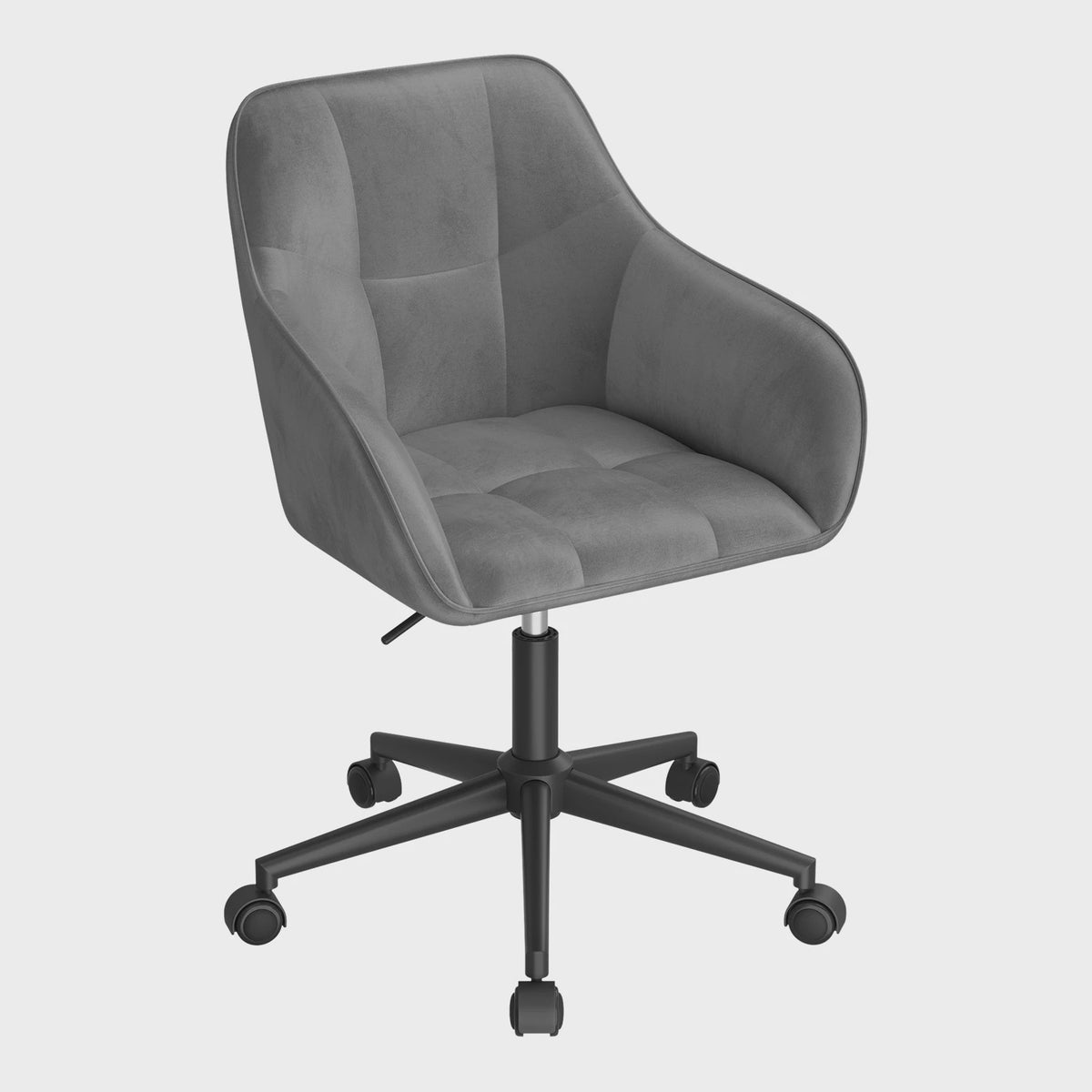 Velours bureaustoel met hoge rugleuning, draaibaar en in hoogte verstelbaar - Comfortabel en Ergonomisch