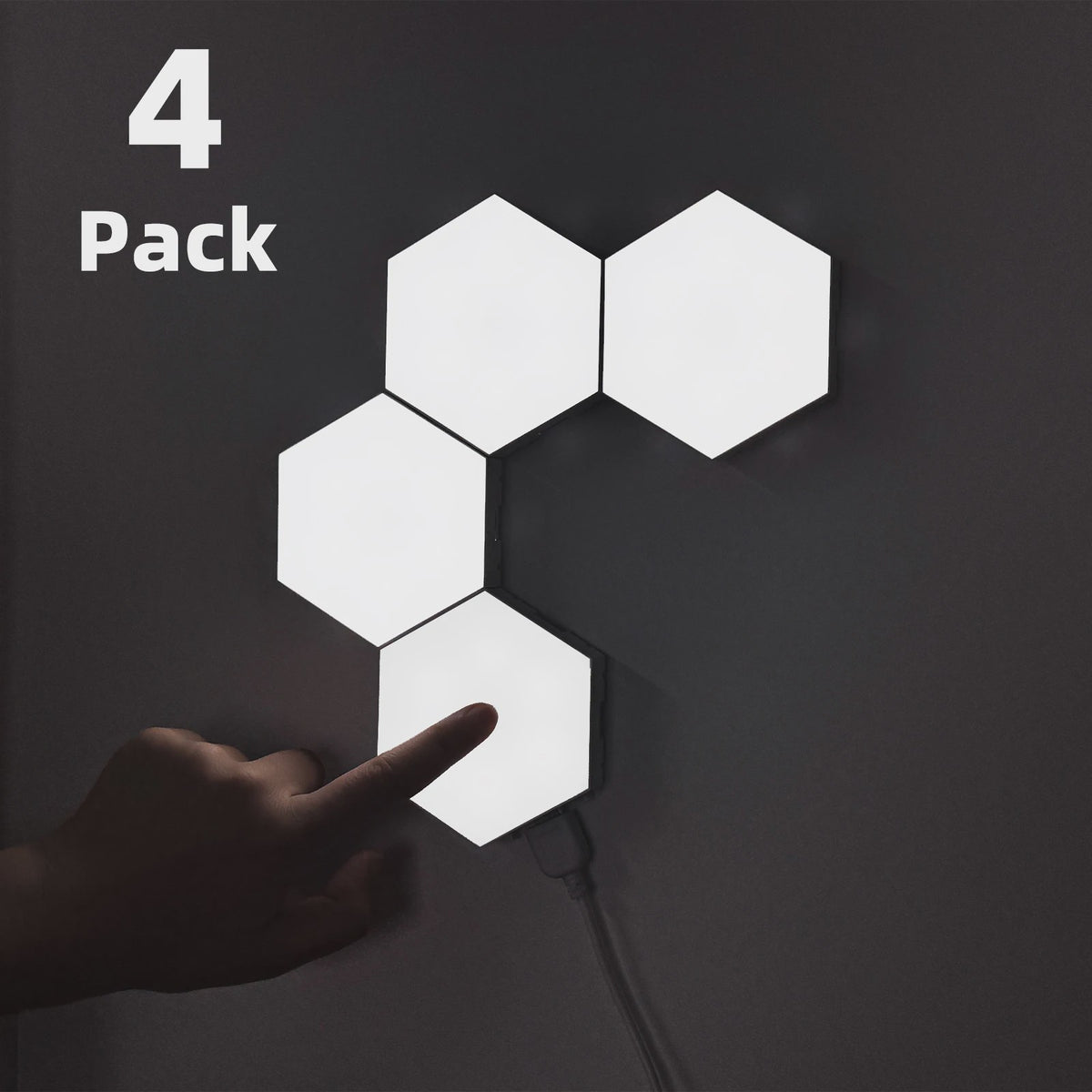 Modulaire Hexagon LED Wandlampen - Touch Control, Dimbare Sfeerverlichting