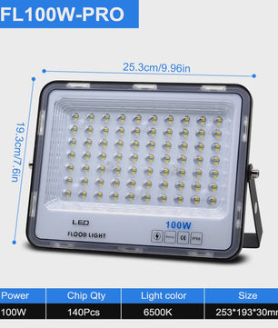 Krachtige LED Floodlight 50W-300W IP66 Waterdicht - Koel Wit 6500K