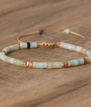 Natuurlijke Blauwe Emperor Steen Kralen Armband - Verstelbaar & Uniek