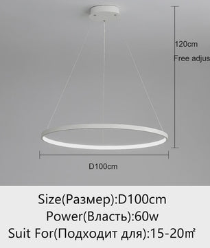 Moderne Ronde LED Plafondlamp Zwart/Wit - Dimbaar Hanglamp voor Keuken en Woonkamer