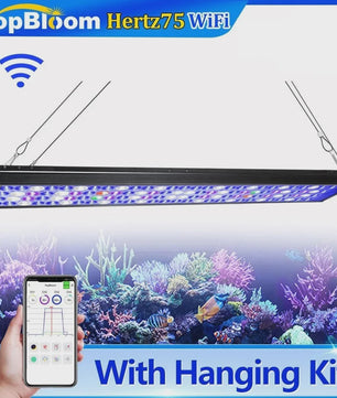 PopBloom Turing75 Marine LED Aquariumverlichting - 80-100cm, Full Spectrum, App-gestuurd