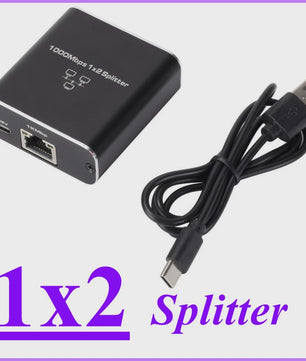 Gigabit Ethernet Switch Splitter 1x2, 1x3, 1x4 - 1000Mbps RJ45 LAN Netwerk Adapter