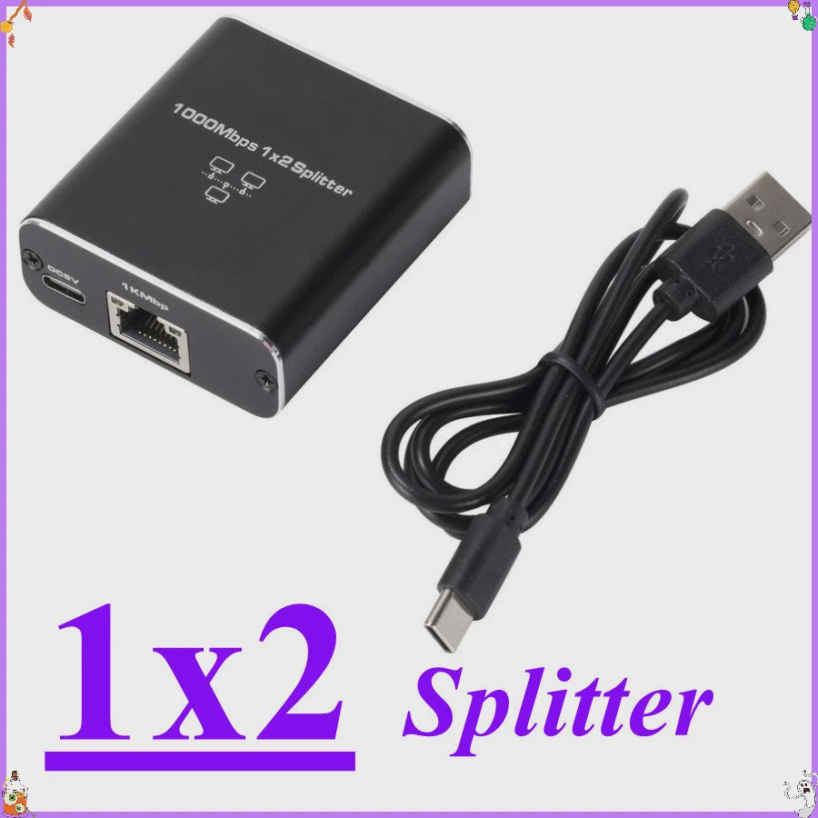 Gigabit Ethernet Switch Splitter 1x2, 1x3, 1x4 - 1000Mbps RJ45 LAN Netwerk Adapter
