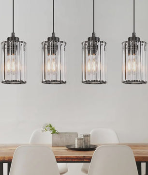 Moderne Kristallen Hanglamp voor Eettafel, Woonkamer & Keuken - E27 Fitting