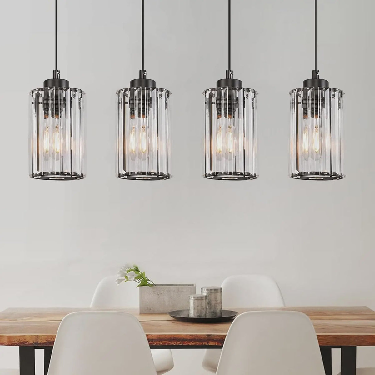 Moderne Kristallen Hanglamp voor Eettafel, Woonkamer & Keuken - E27 Fitting