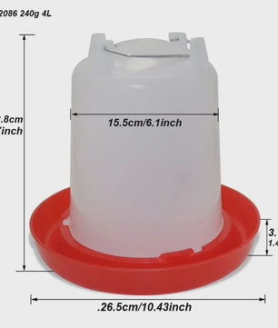 Automatische Kippen Drinkbak - Plastic Voederapparaat - Diverse Maten (1L t/m 18L)