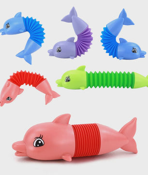Fidget Pop Tubes Dieren: Dinosaurussen, Dolfijnen, Honden & Haaien - Stressverlichters voor Kinderen