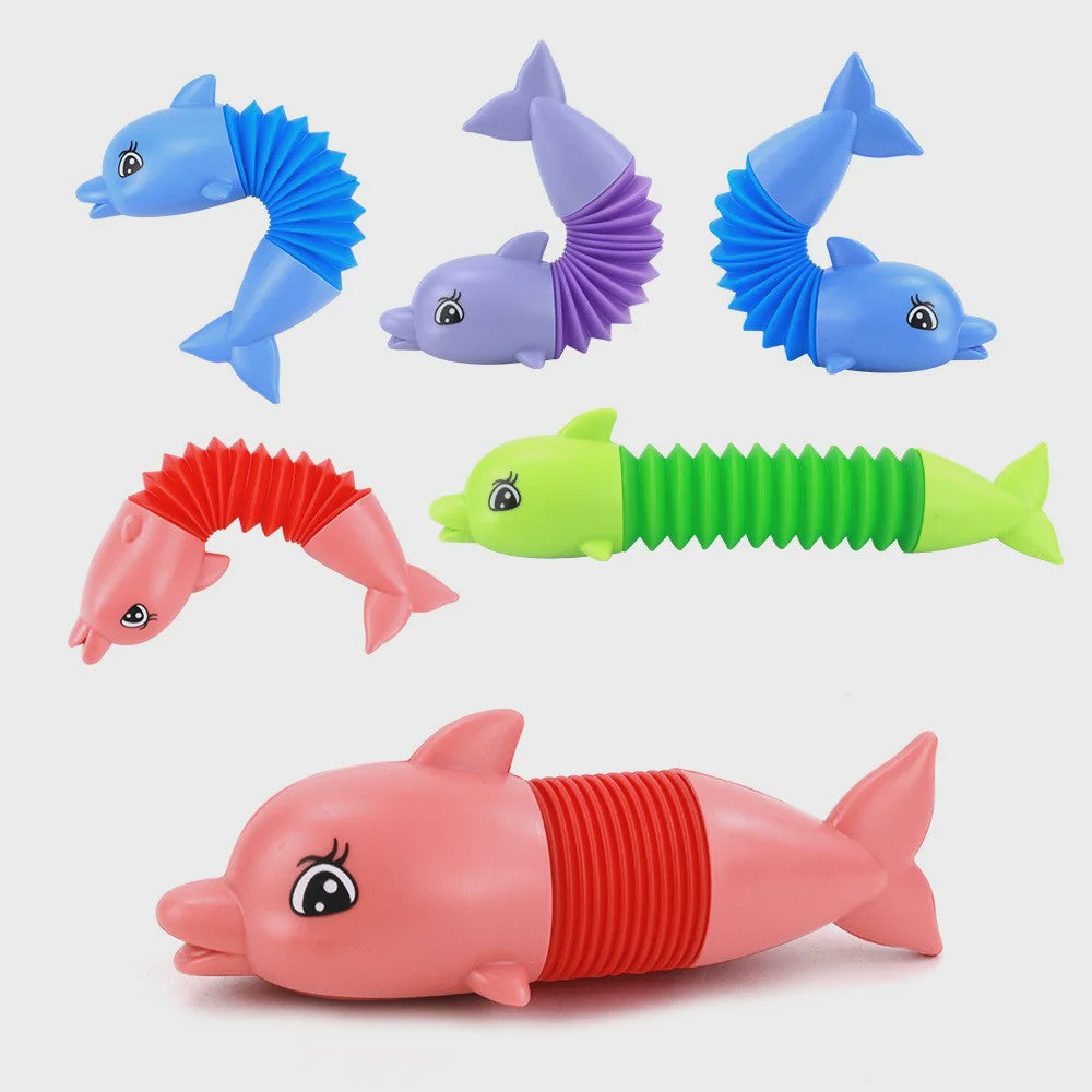 Fidget Pop Tubes Dieren: Dinosaurussen, Dolfijnen, Honden & Haaien - Stressverlichters voor Kinderen