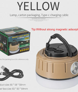 Draagbare LED Camping Lantaarn met Haak & Magneet - Noodverlichting & Powerbank