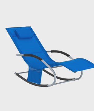 Comfortabele Schommelstoel Lounger met Hoes en Opbergvak - Ademend Textiel voor Tuin & Terras