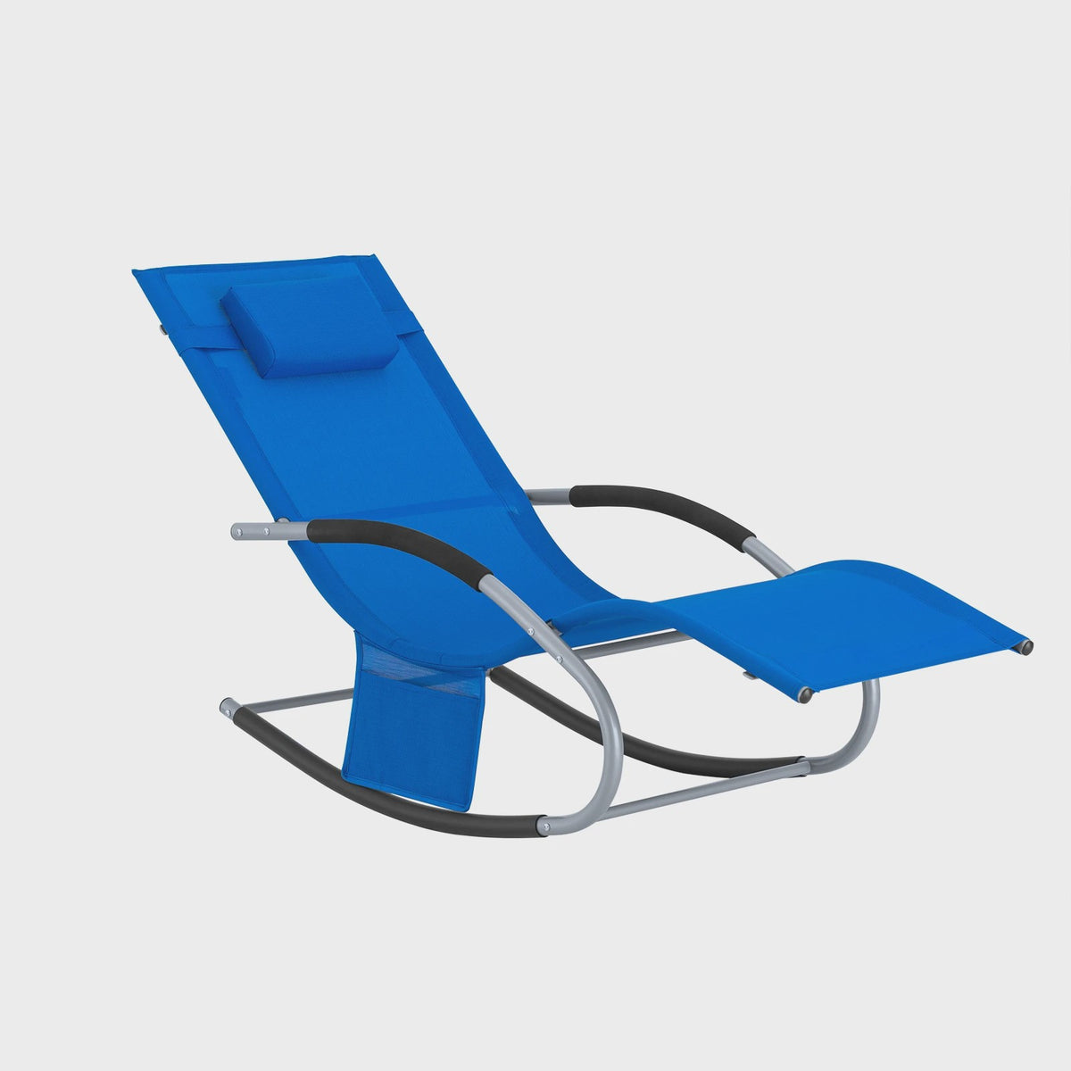 Comfortabele Schommelstoel Lounger met Hoes en Opbergvak - Ademend Textiel voor Tuin & Terras