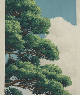 Japanse Canvas Poster: Zen Bos, Koi Vis & Kraanvogel - Sfeervolle Wanddecoratie