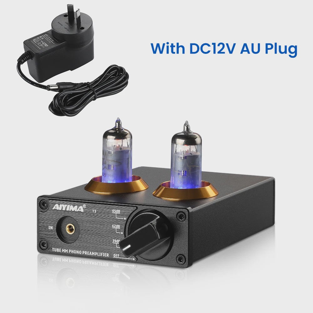 AIYIMA T3 HiFi Vacuum Tube Phono Preamplifier voor Platenspeler