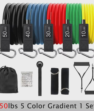 Professionele Weerstandsbanden Set (20-200 LBS) voor Krachttraining Thuis, Gym & Fitness