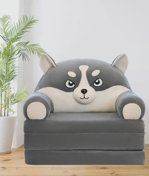 Pluche Kinder Sofa Bed - Opvouwbaar en Dubbelzijdig Plezier in Leuke Cartoon Vormen